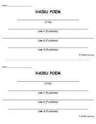 Writing Template Haiku Poem Haiku Poems Poetry Lessons Haiku Poems For Kids