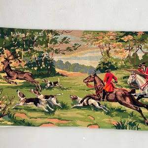 English Hunting Scene Tapestry Fox Hunt Tapestry