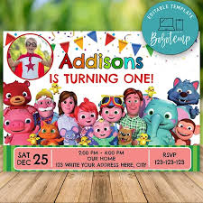 Make your cocomelon party a hit by incorporating matching printables in our cocomelon party collection. Editable Cocomelon Birthday Invitation With Photo Diy Bobotemp
