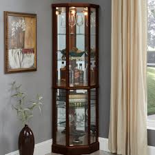 A curio is a small object that's unusual, novel, or interesting, typically one that's part of a collection of other such objects. Charlton Home Franklyn Corner Lighted Curio Cabinet Reviews Wayfair