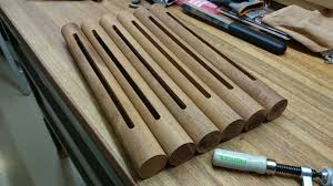 A small router bit, with a 2x4 guide. The Best Way To Cut A Slot In Round Stock