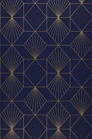 Papiers peints art déco 100 % écologique configuration en ligne nous vous aiderons à choisir un motif ! Papier Peint Maurus Bleu Nuit Papier Peint Geometrique Papier Peint Motif Art Deco