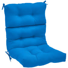 Patio furniture provides a lovely way to enjoy your yard and the outdoors in warmer months. Amazonbasics Tufted Outdoor High Back Patio Chair Cushion Blue Buy Online In El Salvador At Elsalvador Desertcart Com Productid 135424740