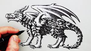 How To Draw A Dragon Youtube #how_to_draw_a_dragon #draw_a_dragon #dragon_drawing starting with its head, a dragon is usually crowned with horns.