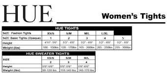 Sizing Chart Hue Canada