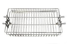 Grill Rotisserie Universal Spit Rod Flat Basket Attachment Rotisserie Grill Grilling Safe Cleaning Products