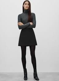 Black A Line Mini Skirt Outfit Hopper Skirt Aritzia More Professional Outfits Miniskirt Outfits Casual Winter Outfits