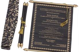 Orientalische Einladungskarten Und Edle Schriftrollen Zur Hochzeit Hochzeitskarten Ideen Einladungskarten Einladungen