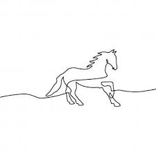Continuous Line Drawing Of Horse Black And White Vector Illustration Vector Horse Silhouette Animal Png Transparent Clipart Image And Psd File For Free Downl Continuous Line Drawing Horse Drawings Line Drawing