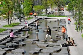 Allowing People To Experience The Water Feature By Walking Through It Project Roomb Landscape Architecture Design Urban Landscape Design Water Architecture