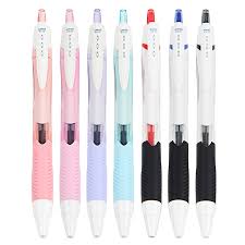 This is the jetstream ballpoint pen 0.38 with light pink body and it features a retractable point and a silicone comfort grip area. Uni Jet Stream Standard Ballpoint Pen 0 38ï½ï½ Sxn 150 38 3 Color Select