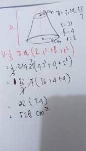 Kerucut terpancung dalam kerucut terpancung berlaku. Diketahui Kerucut Terpancung Dengan Panjang Jari Jari Bagian Atas 2 Cm Dan Panjang Jari Jari Bagian Brainly Co Id