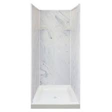 Transolid Ks36 91 Solid Surface 36 In X 72 In Alcove Shower Wall And Base Kit Shower Wall Shower Wall Kits Transolid