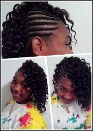 Corn Row Braids On Side With Sew In Curly Hair Hair Styles Side Braid Hairstyles Braided Hairstyles
