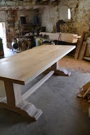 Bespoke Pedestal Refectory Table Handmade Oak Dining Table Makers Handmade Oak Dining Table Dining Table Table Maker