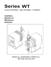 Pulsafeeder Pulsatron Plus Series Wt Pumps Manual Manualzz