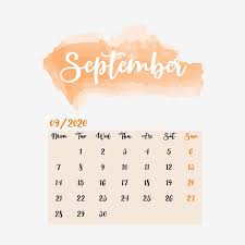 September Calendar 2020 Clipart Vector Png Element Vector And Png In 2020 September Calendar Calendar Wallpaper September Wallpaper
