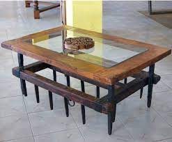 5 out of 5 stars. Rustic Coffee Table 53 33 El Roure Vell Oak Glass Wrought Iron Base