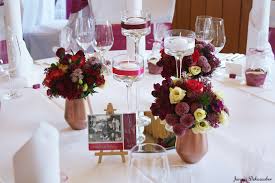Beerentone Herbst Hochzeit Rosegold Kupfer Tischdeko Schwimmkerzen Blumenstrauss Hussen Schleifen Indivi Hochzeitsdekoration Vintage Hochzeit Deko Schwimmkerzen