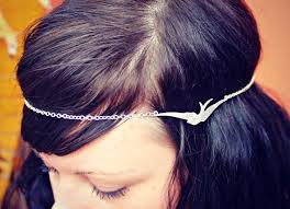Silver Bird Chain Head Piece Chain Headband Bird Headband Metal Headband Unique Headband On Etsy 25 00 Chain Headband Unique Headband Hair Hoops
