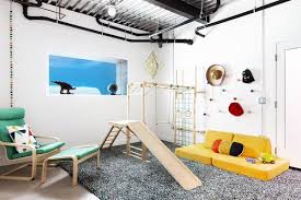 Choose from 90+ playrooms graphic vector dirty kids playroom at home with large house ladder white table and chair wall lamp with toys. Best 60 Modern Kids Room Playroom Design Photos And Ideas Dwell