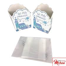 Utiliza para rellenar cajitas de acetato, bolsitas tubos de pvc, etc y tener una bonita presentación, muy colorida para los regalos y detalles que vayas a entregar. Cajita Para Chuches Primera Comunion Azul 8 Unidades Cash Moron