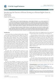 Pdf Introducing The Practice Of Breast Ironing As A Human Rights Issue In Cameroon