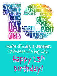 Being thirteen is fun but it is difficult at the same time, you see. Colorful 13th Birthday Card Birthday Greeting Cards By Davia
