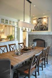 Dining Room Ideas Kbhomes Love How The Kitchen Is Open All Around With Cabinets Above And The Fireplace In The Dining Room Dining Room Design Home Home Decor