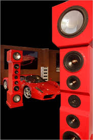 cat speakers in ferrari red technology speaker audio speakers stylish speakers
