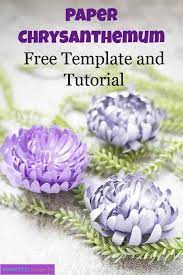 Paper Chrysanthemum Flower Template Paper Flower Wreaths Paper Flowers Paper Flower Tutorial