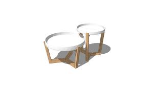 Homcom 2 tier round side end coffee table sector divider shelves lamp desk. Round Side Tables 3d Warehouse