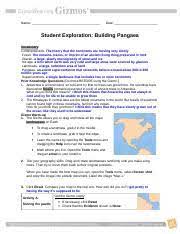 Continental drift, fossil, glacier, ice age, landmass, pangaea, supercontinent. Buildingpangaease 1 Name Date Student Exploration Building Pangaea Vocabulary Continental Drift The Theory That The Continents Are Moving Very Course Hero