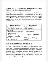 Any question to ask, just drop a comment guys. Kkmalaysia On Twitter Waktu Operasi Fasiliti Kesihatan Primer Sepanjang Perintah Kawalan Pergerakan Sehingga 31 Mac 2020 Dradhambaba Dghisham Https T Co Zma2mqdt3k