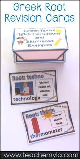 Greek Root Revision Cards With Examples And Definitions Greek Roots Fourth Grade Writing Teaching Printables
