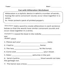 Solved Name Date Completing Alliteration Worksheet Alli Chegg Com