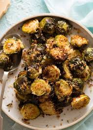 Crispy Parmesan Roasted Brussels Sprouts Addictive Recipe Roasted Brussel Sprouts Sprout Recipes Brussels Sprouts Recipe