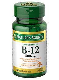 We did not find results for: Quick Dissolve B 12 500 Mcg 100 Quick Dissolve Tablets Nature S Bounty Be Your Healthy Best