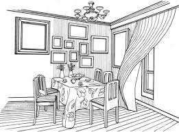 Dining Room In Provence Style Coloring Page House Colouring Pages Provence Style Color