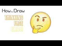 How To Draw The Thinking Face Emoji Emoji Drawing Emoji Drawings