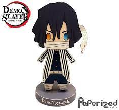 Papermau Demon Slayer Obanai Iguro Paper Toy By Paperized Crafts Paper Toys Anime Paper Princess Paper Dolls