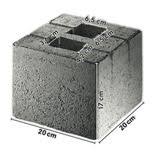 Zaun Pfosten Fundamentstein 20x20x17 Cm Fundamentsteine Steine Fundament