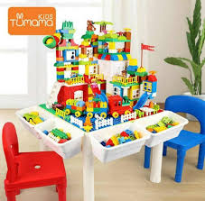 4.5 out of 5 stars. Building Blocks Table And Chair Set With 300pcs Blocks Lego Table Build And Play Set With 4 Storage Basket Kids Study Table With Chair Lazada Ph