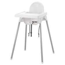 Antilop Highchair With Tray Silver Colour White Silver Colour Ikea Switzerland In 2020 Antilop High Chair Ikea High Chair Baby High Chair