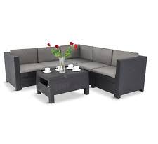 Like other keter furniture the bahamas loveseat is built to be durable and make it through thunderstorms, long hot spells, and other extreme weather situations. Keter Bahamas 5 Seater Rattan Effect Corner Sofa Set Grey For Sale Online Ebay