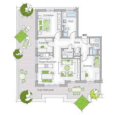 Grundriss 4 Zimmer Wohnung Mit Dachterrasse In Der Werderstrasse Haus B