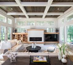 Other Coffered Ceiling Ideas Living Room Transitional With Contemporary Stained Glass Panels Ecc Living Room Panelling Coffered Ceiling Beach House Living Room