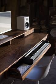 Walnut Studiodesk Made For Google Video Team Studio Desk Home Studio Desk Music Studio Room