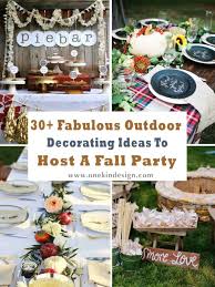 Use strands of poms to dress up the buffet area or hang them on a blank wall to create a festive photo backdrop. 30 Fabulous Outdoor Decorating Ideas To Host A Fall Party
