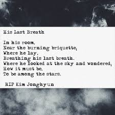 Kim Jonghyun Poem Kim Jonghun Poem Shinee Jonghyun Quotes Drama Korea Shinee Jonghyun